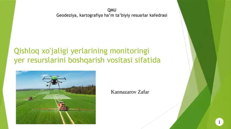 Qishloqxo'jaligiyerlariningmonitoringiyerresurslariniboshqarishvositasisifatida 1