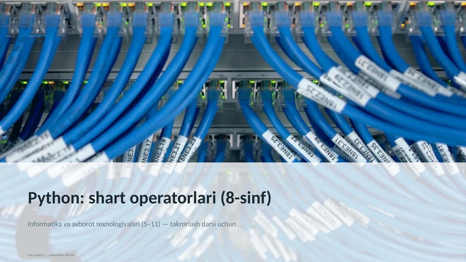 Python: shart operatorlari (8-sinf) 1