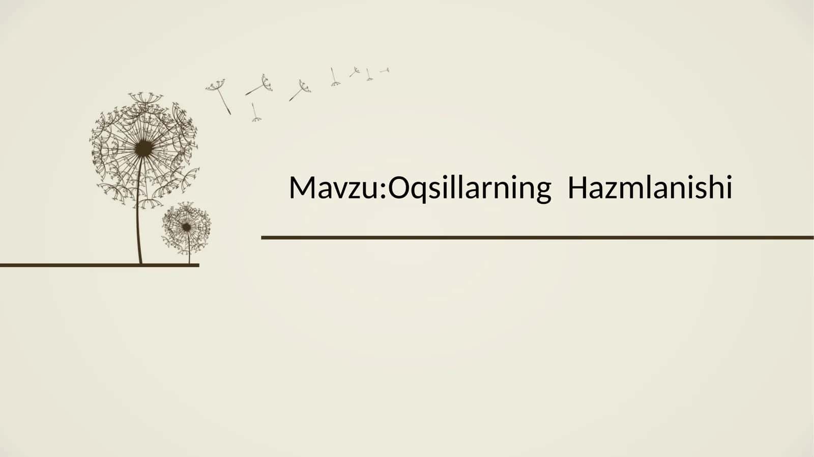 Oqsillarning Hazmlanishi 1