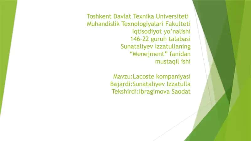 Lacoste kompaniyasi 1