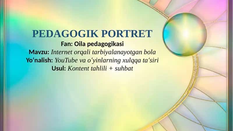 PEDAGOGIK PORTRET 1