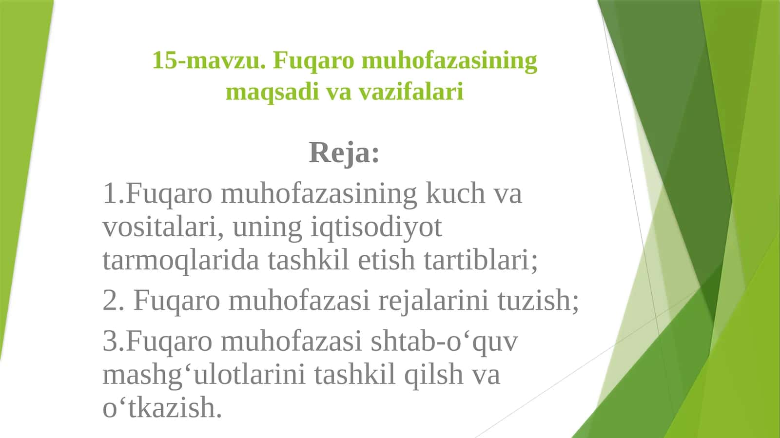 Fuqaro muhofazasining maqsadivavazifalari 1