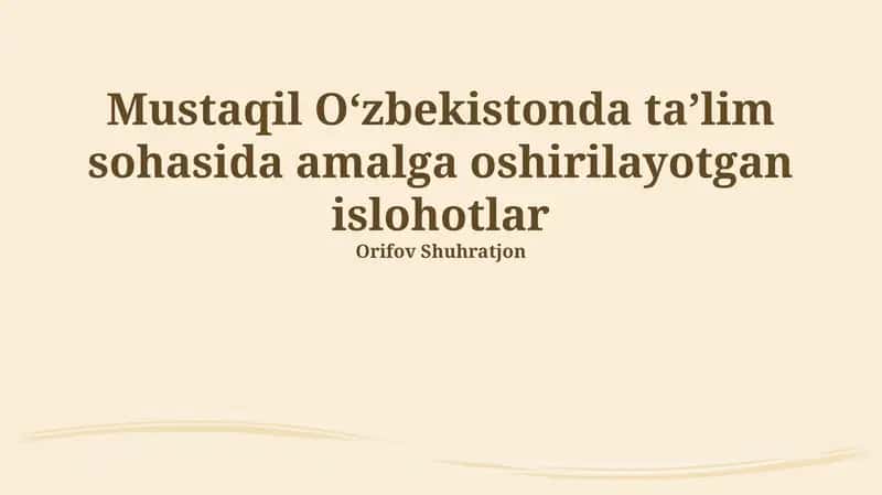 Kasb-hunar ta'limini rivojlantirish 1