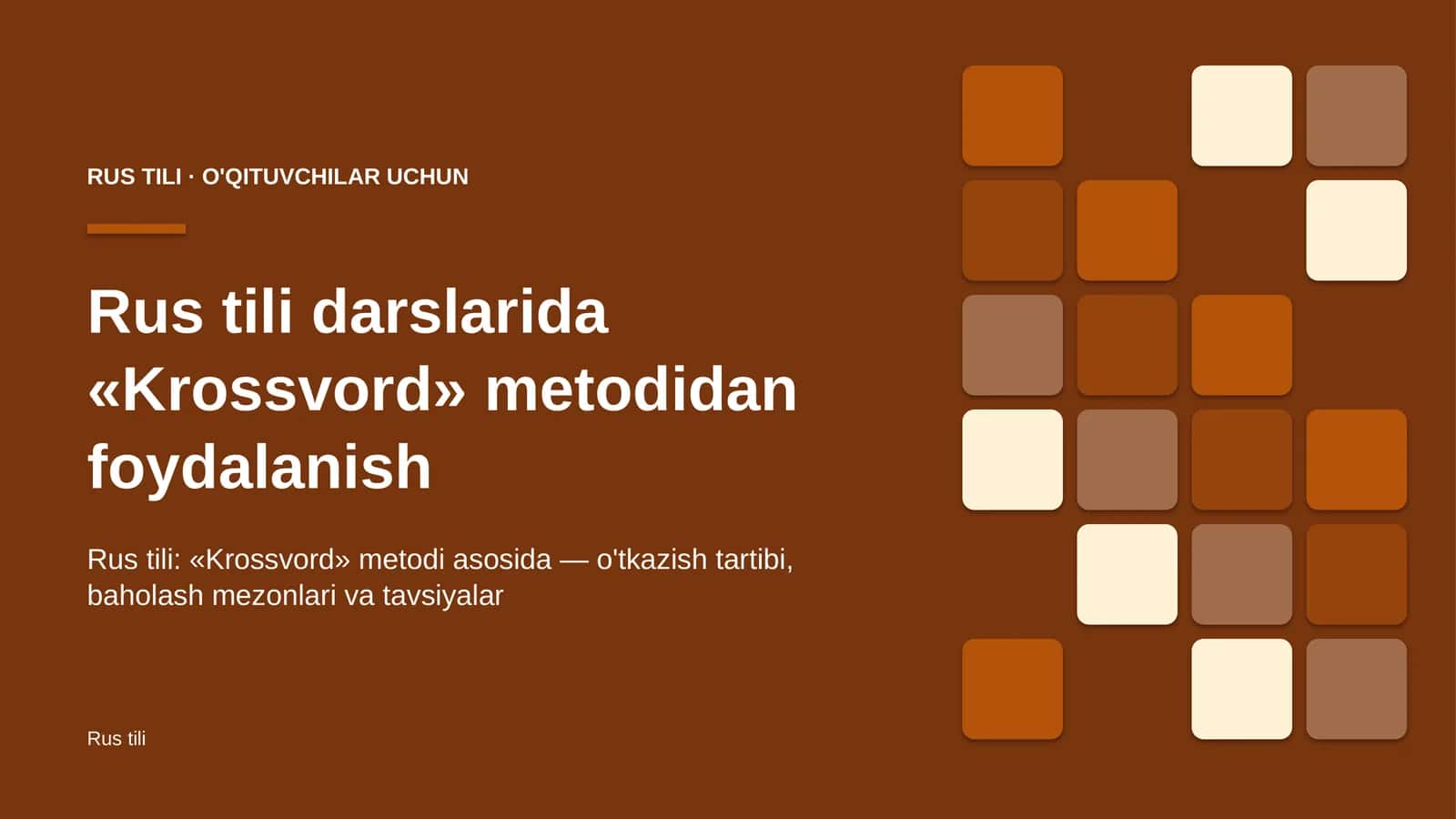 rus tili darslarida krossvord metodidan foydalanish 7931 1
