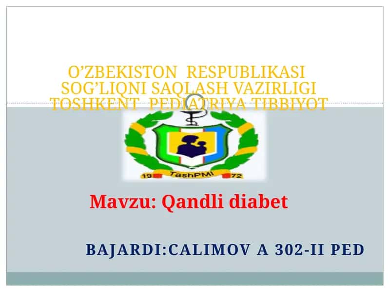 Qandli diabet 1