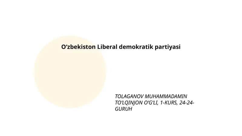 Oʻzbekiston Liberal demokratik partiyasi 1