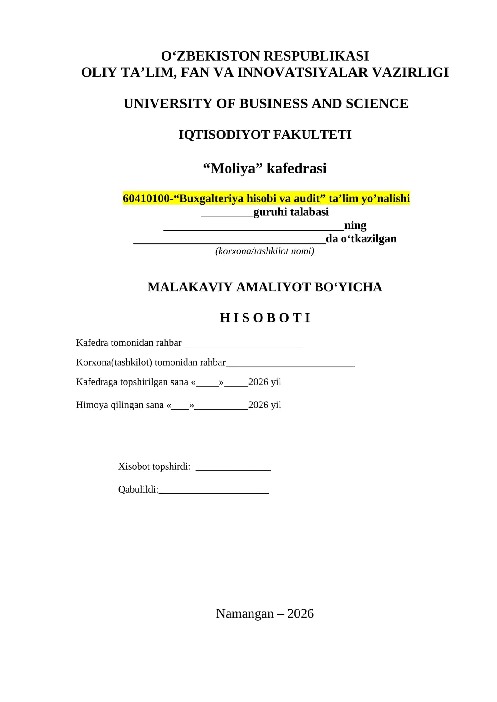 Buxgalteriya hisobi va audit ta’lim yo’nalishi 1