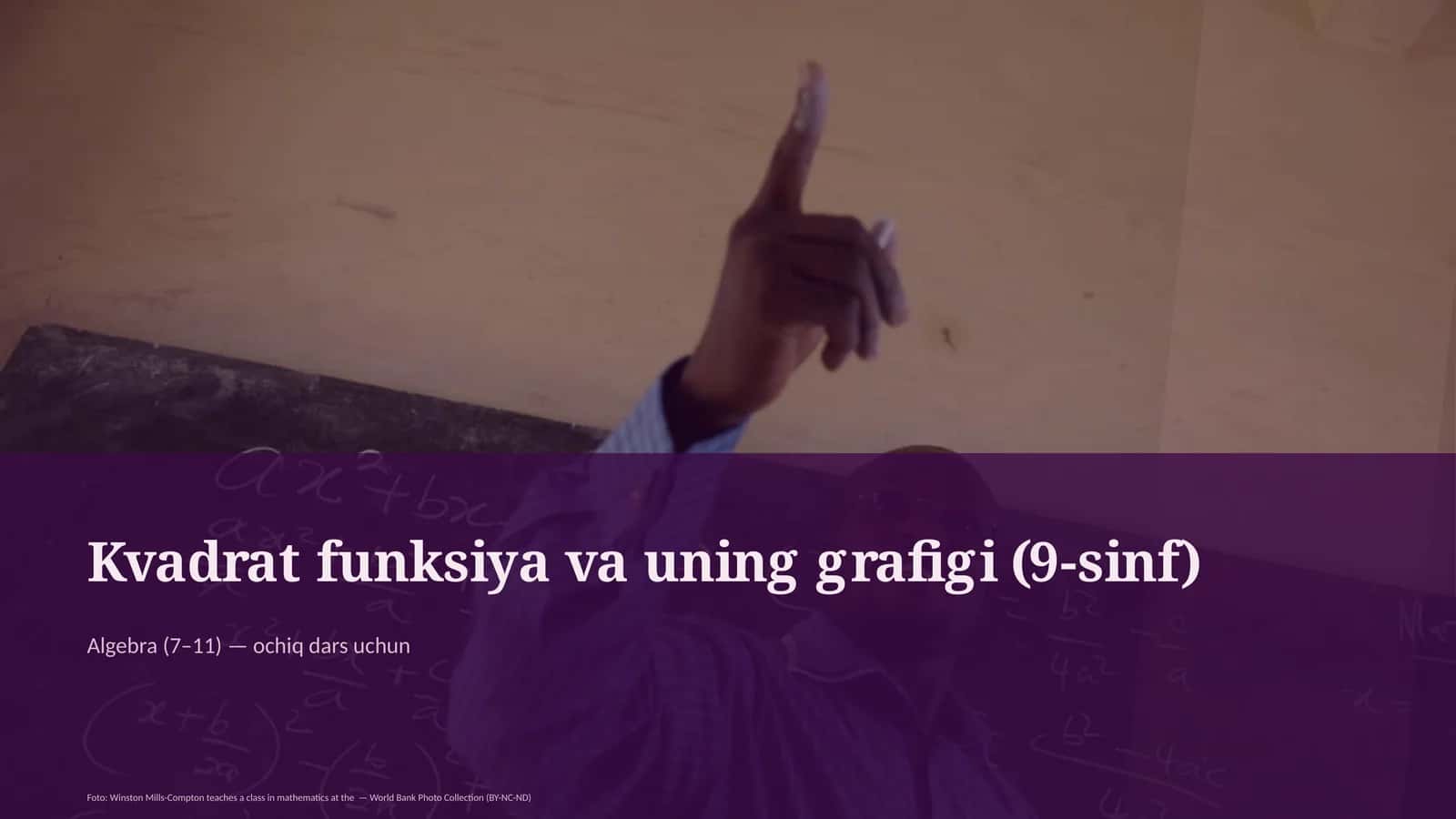 Kvadrat funksiya va uning grafigi (9-sinf) 1