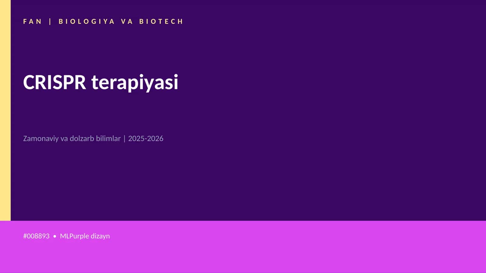 CRISPR terapiyasi 1