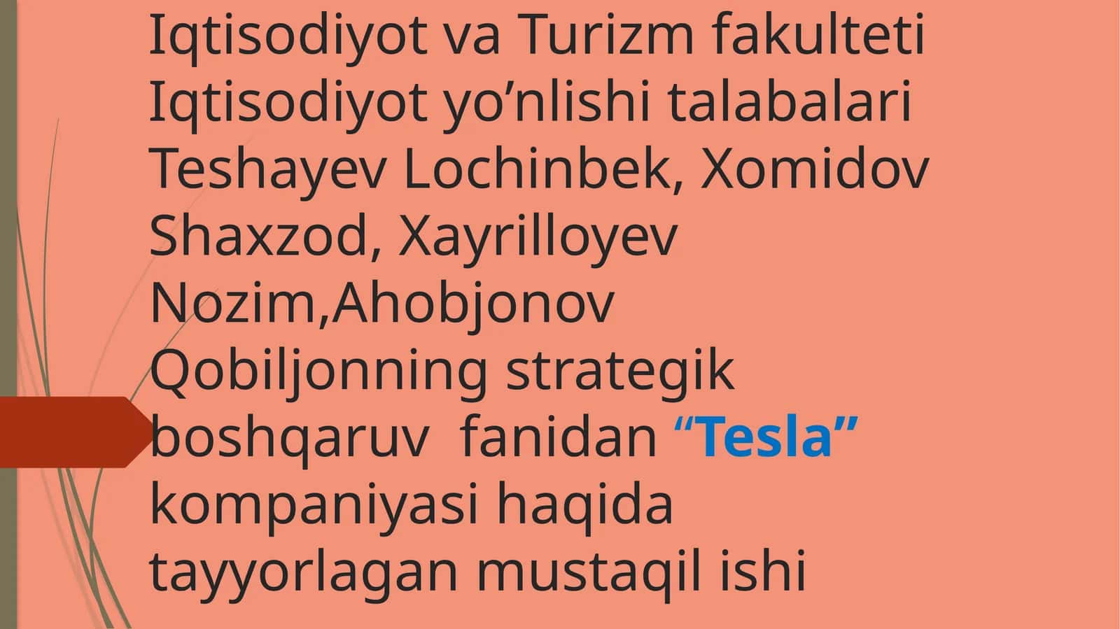 Tesla kompaniyasi haqida 1