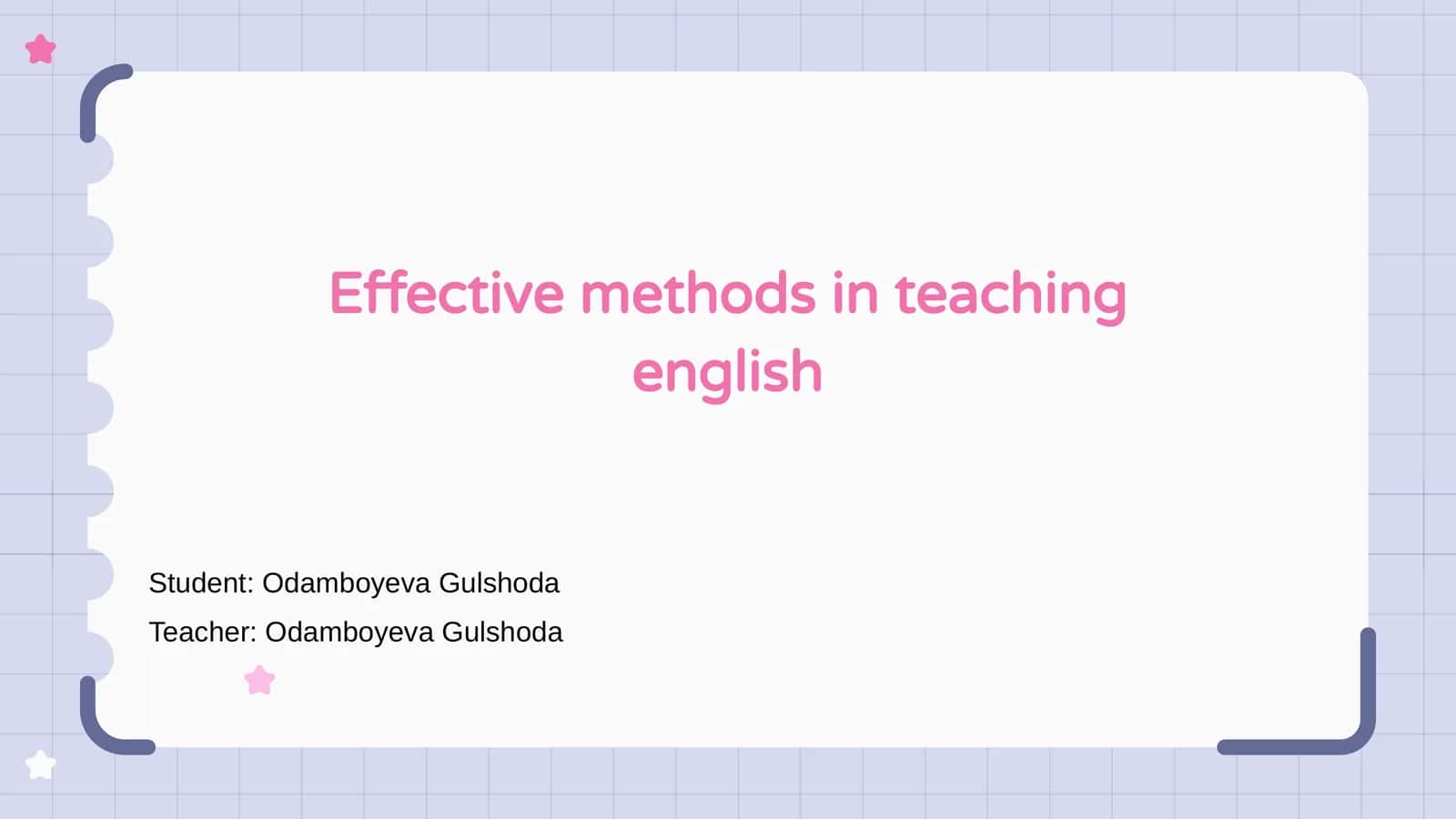 Effective methods in teaching English 1