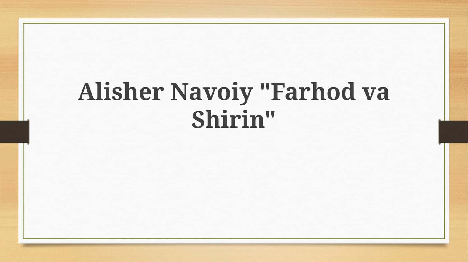 Farhod va Shirin 1