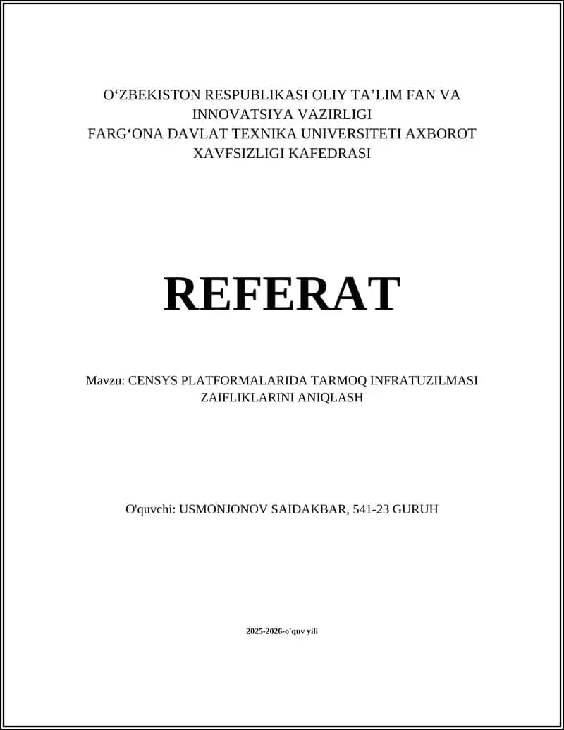 Censys platformasi 1