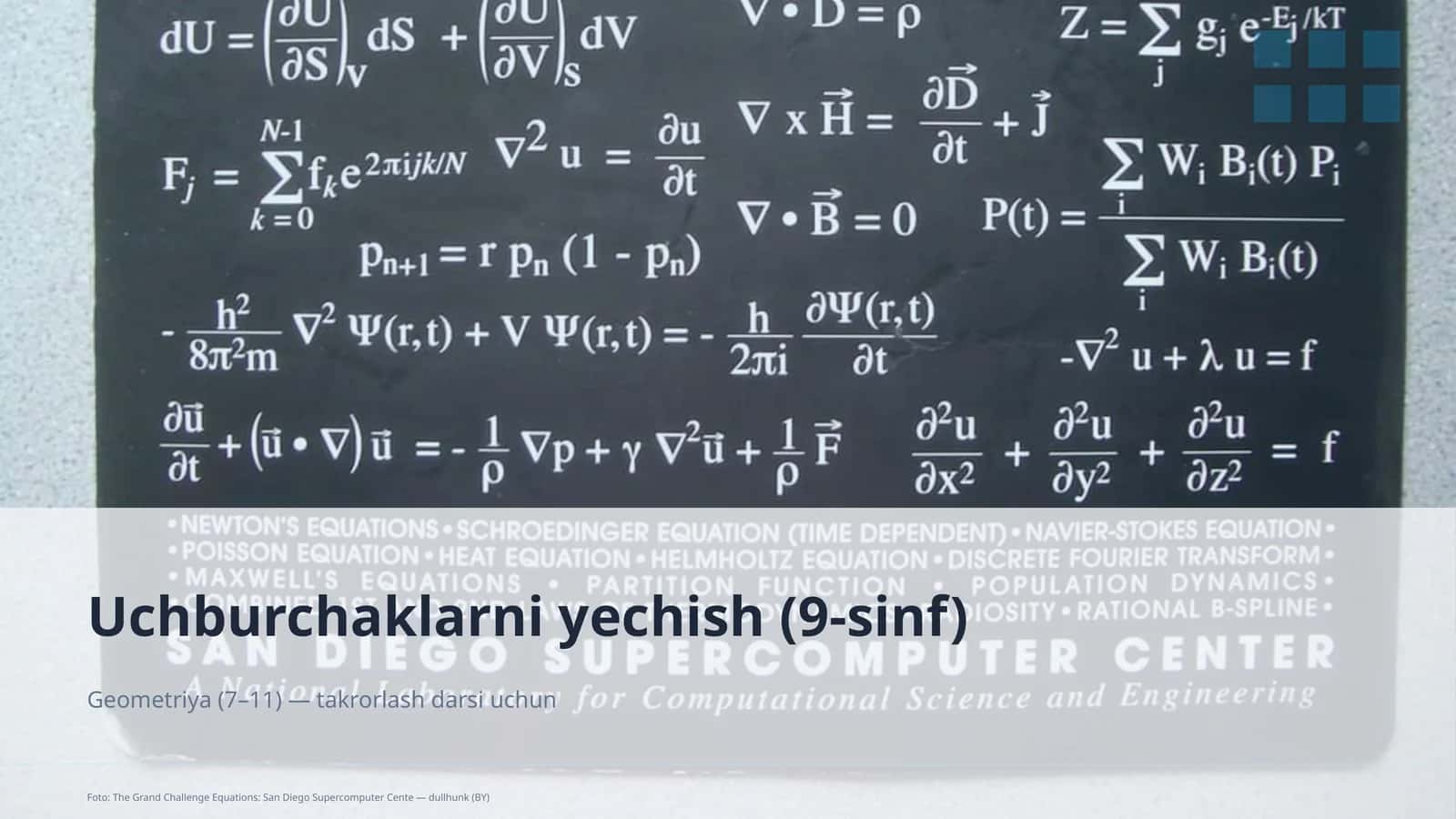 Uchburchaklarni yechish (9-sinf) 1
