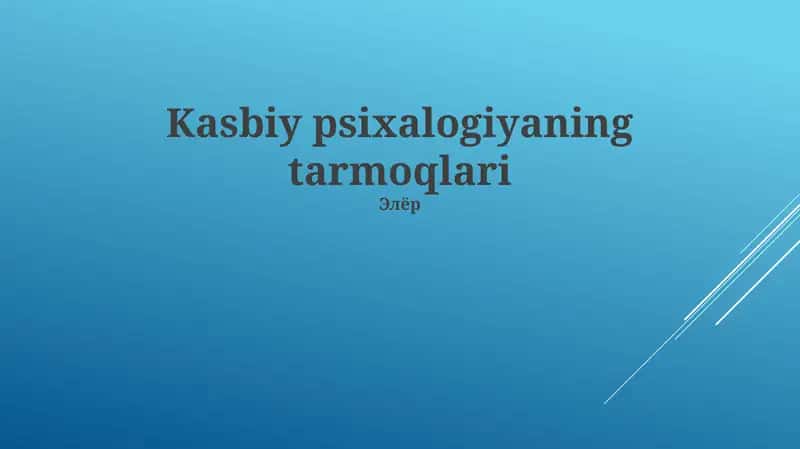 Sanoat-tashkiliy psixologiya 1