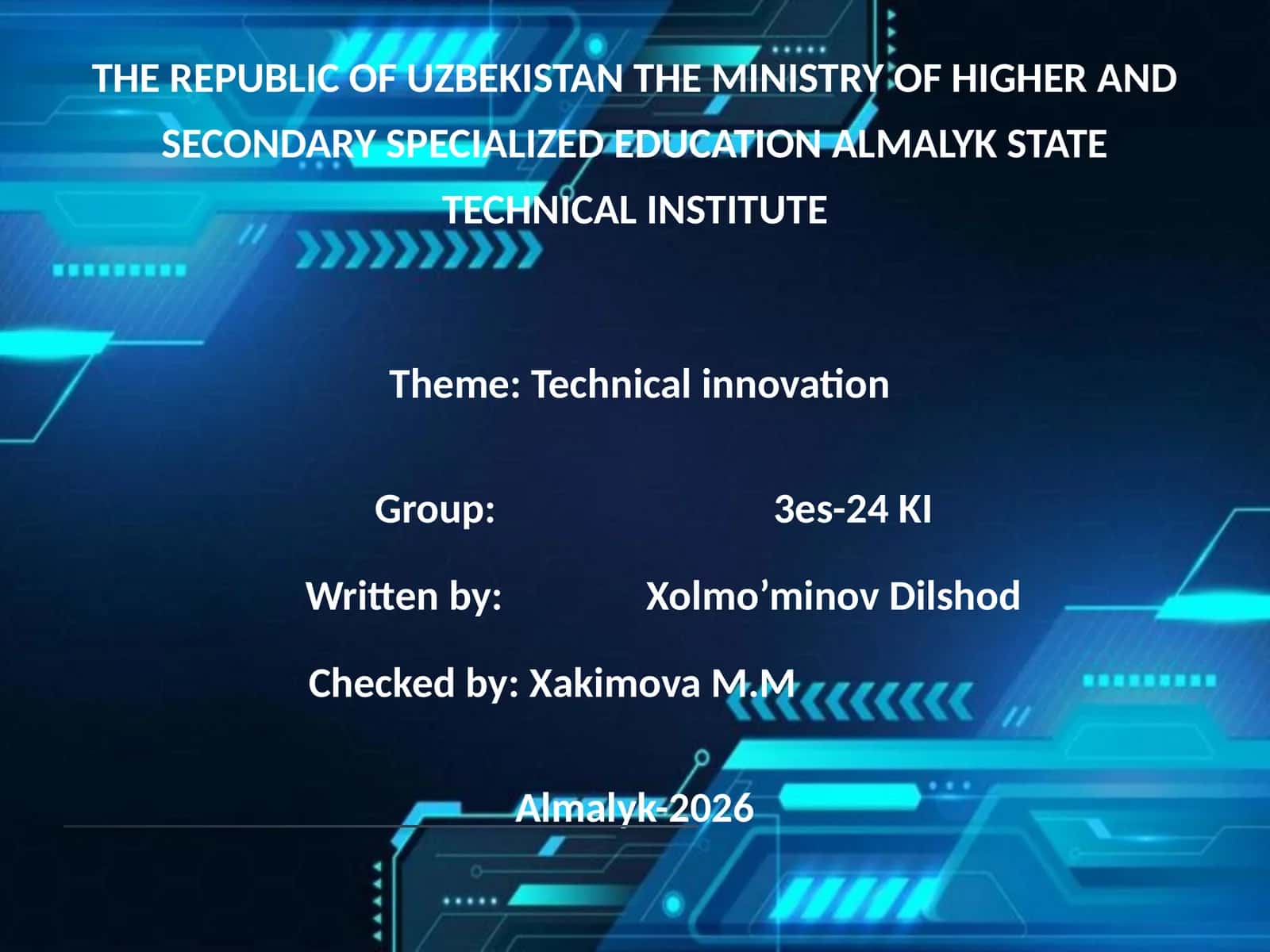 Technical innovation 1