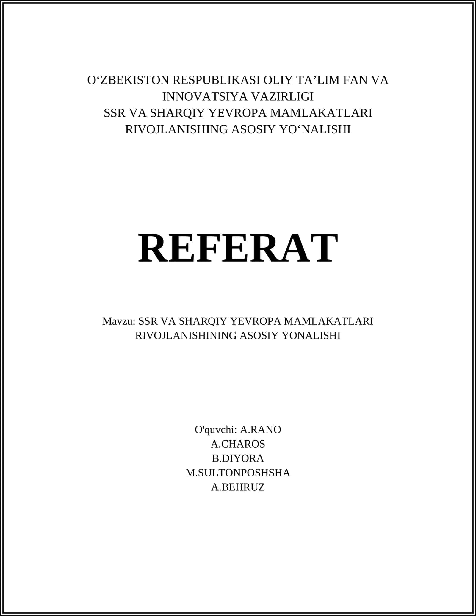 Sanoatlashtirish va sanoat siyosati 1