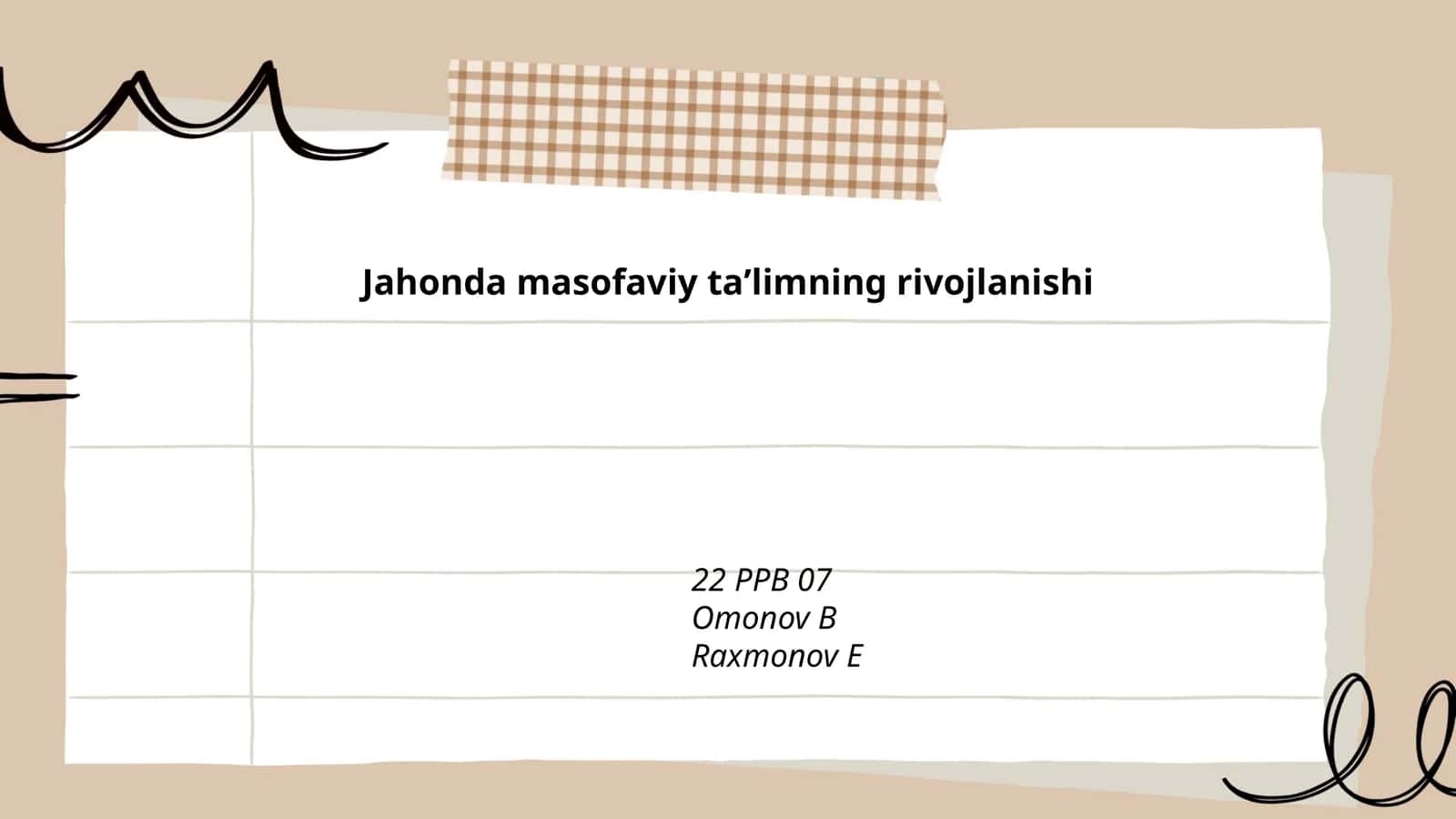 Jahonda masofaviy taʼlimning rivojlanishi 1