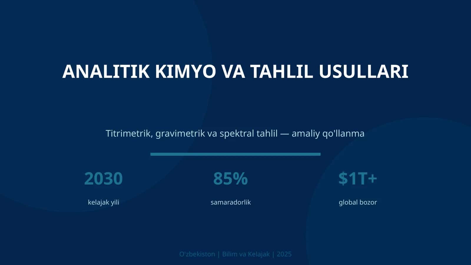 ANALITIK KIMYO VA TAHLIL USULLARI 1