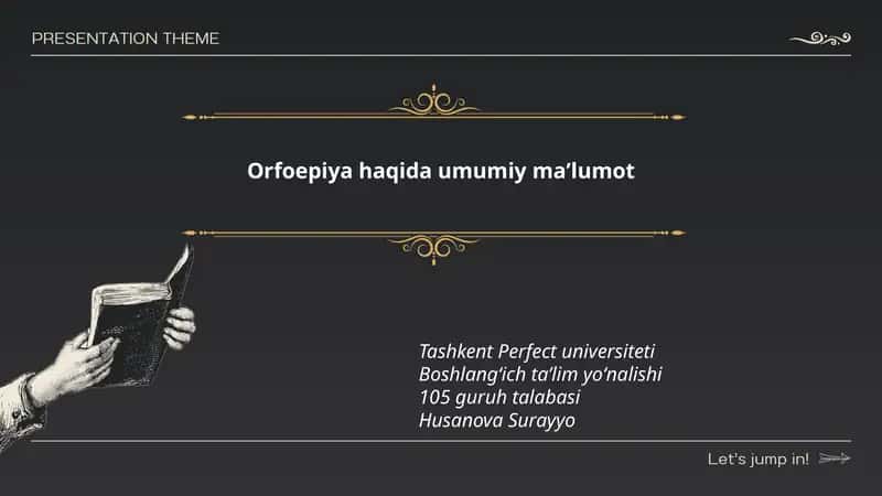 Orfoepiya haqida umumiy maʼlumot 1
