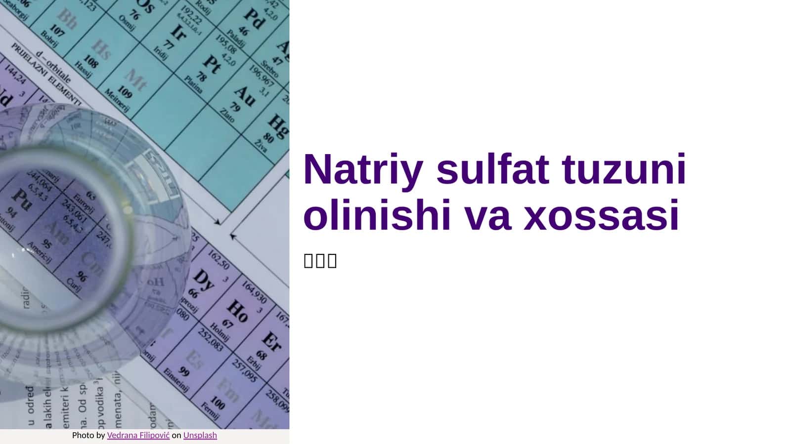 Natriy  sulfat  tuzuni  olinishi  va  xossasi 1