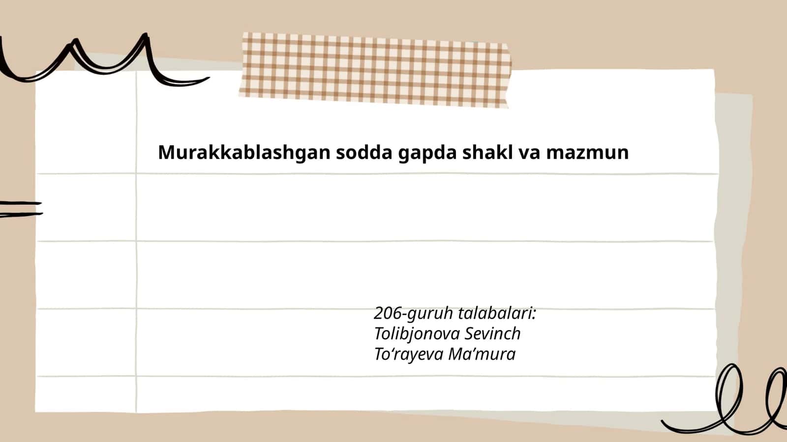 Murakkablashgan sodda gapda shakl va mazmun 1