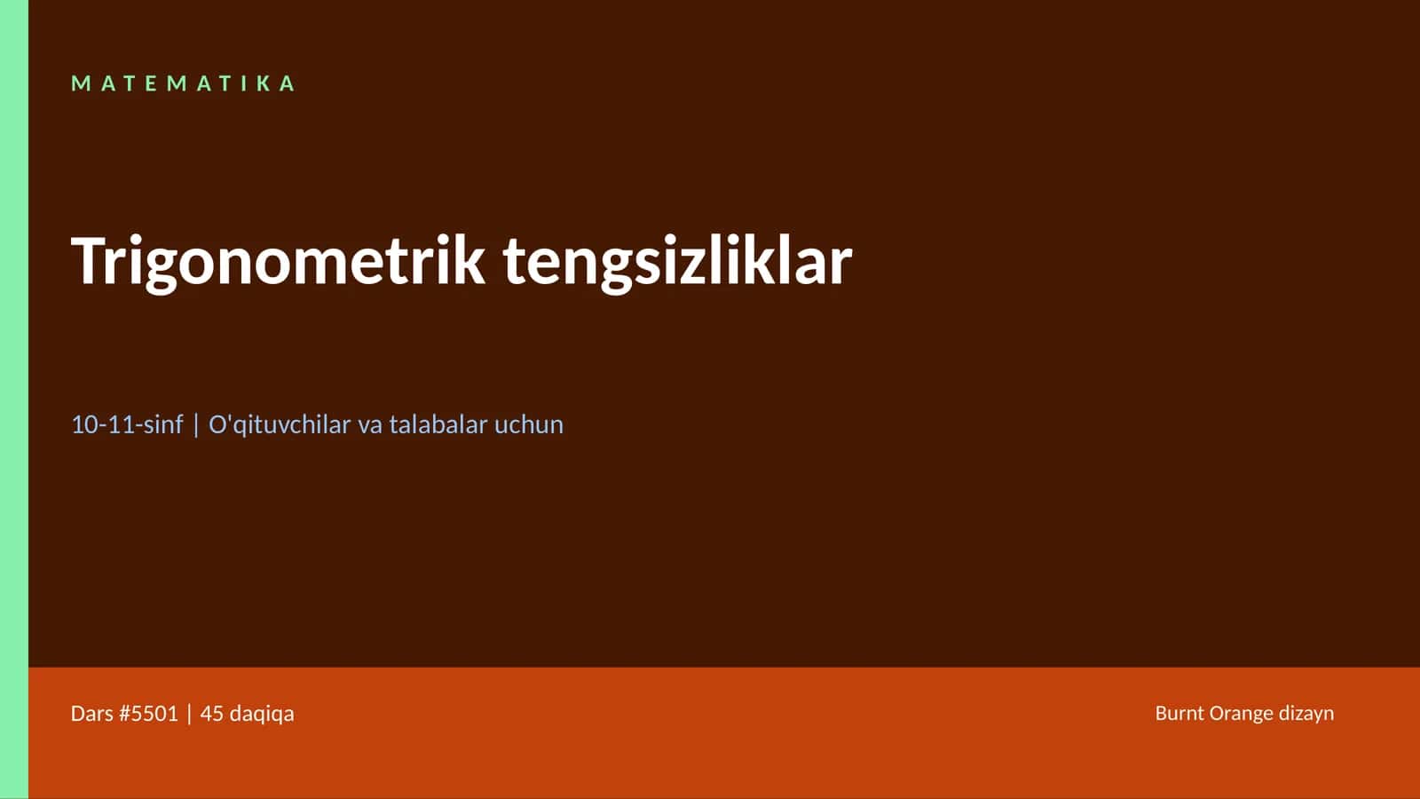 Trigonometrik tengsizliklar 1