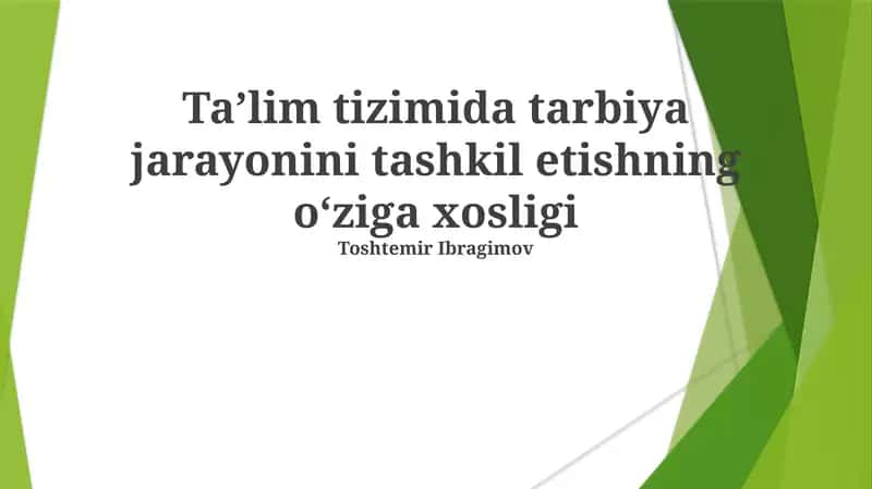 Bolalar markazli o'qitish va individual yondashuv 1