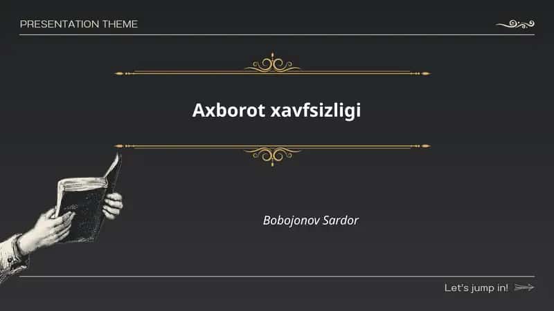 Axborot xavfsizligi 1