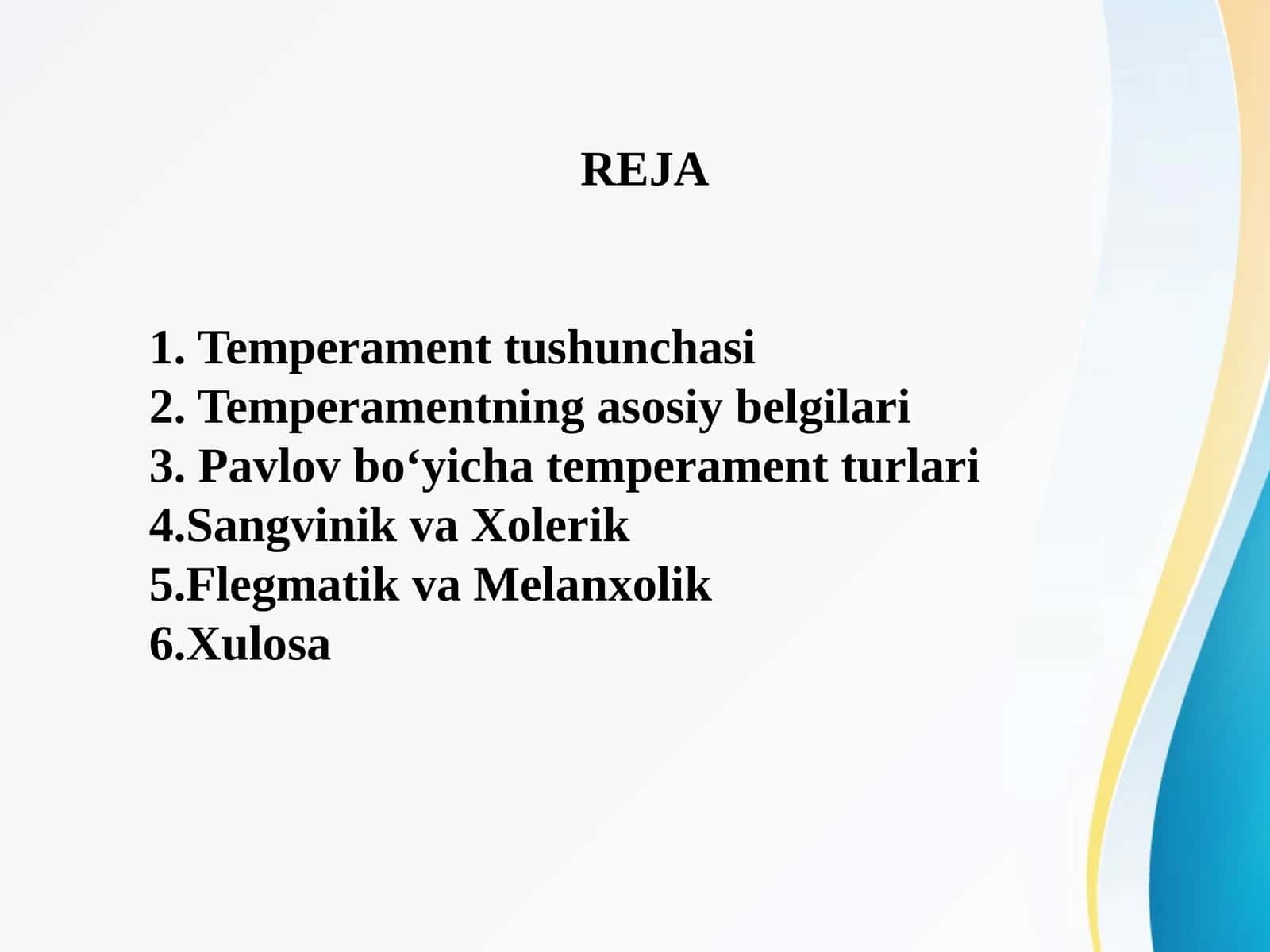 Temperament 1