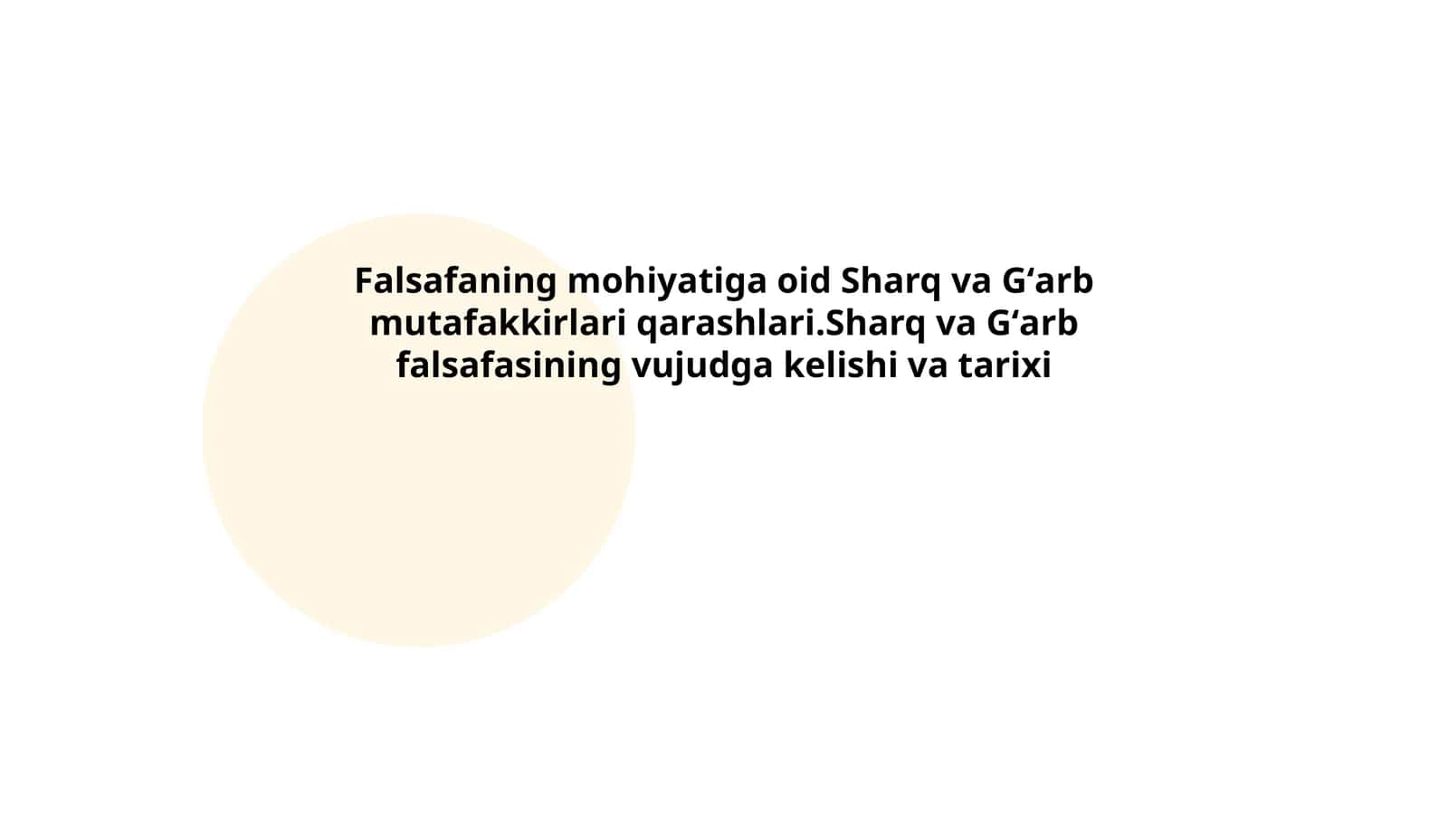 Falsafa fanidan taqdimot 1