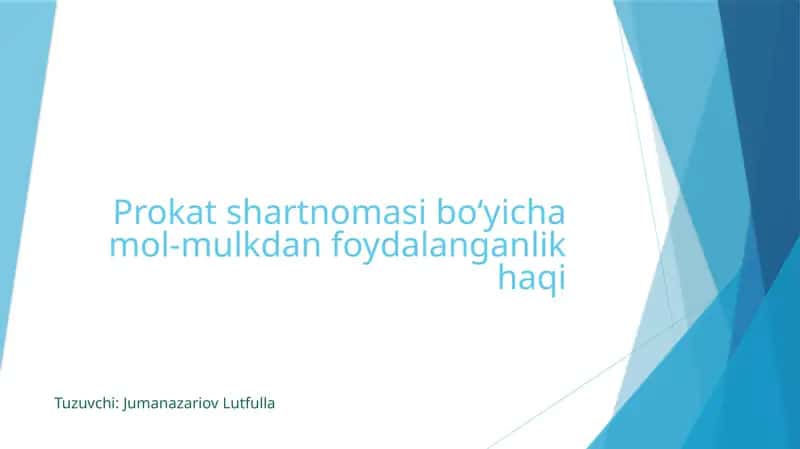 Prokat shartnomasi 1