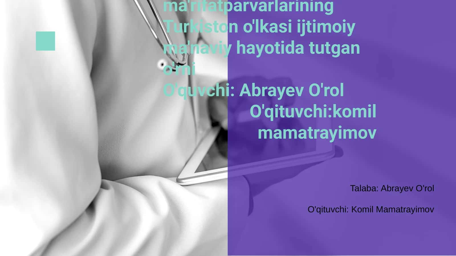Jadid Ma'rifatparvarlarining Tarixi 1