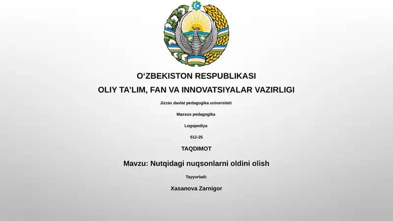 Nutqidagi nuqsonlarni oldini olish 1