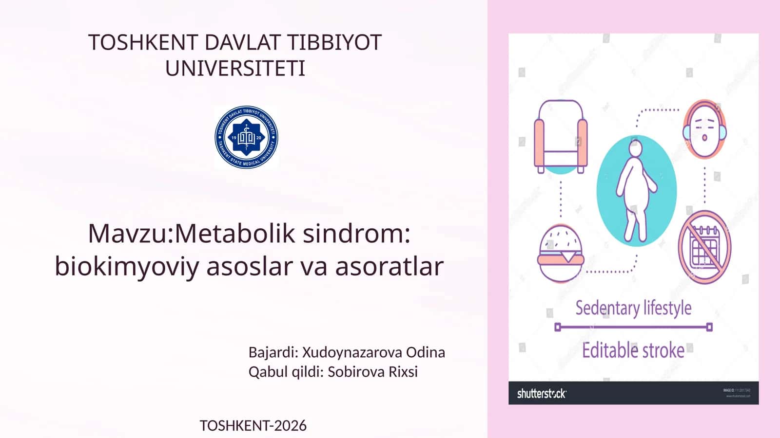 Metabolik sindrom: biokimyoviy asoslar va asoratlar 1