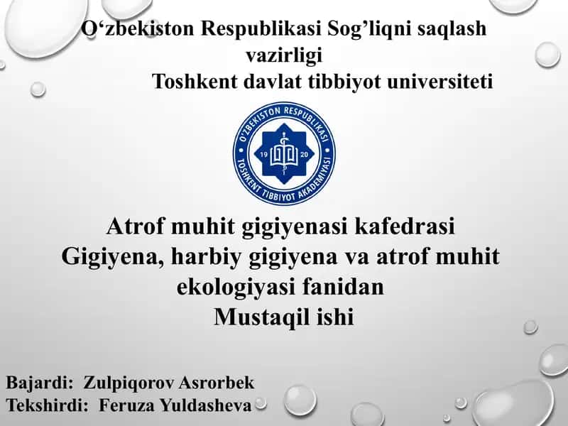 harbiy xizmatchining mehnat sharoiti gigiyenasi 1