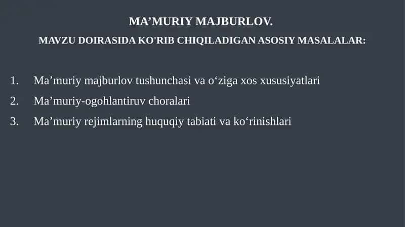 Ma’muriy majburlov 1