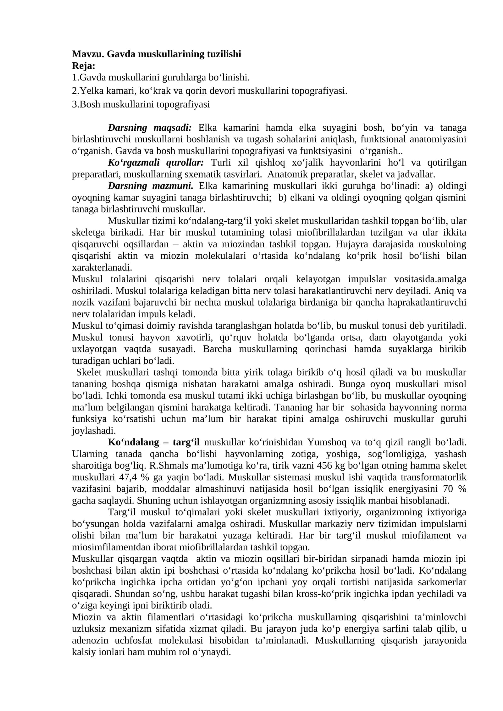 Gavda muskullarining tuzilishi 1