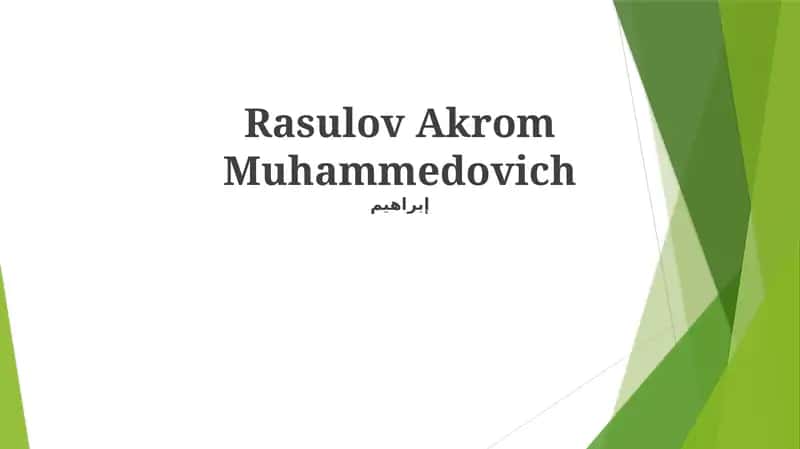 Rasulov Akrom Muhammedovich 1