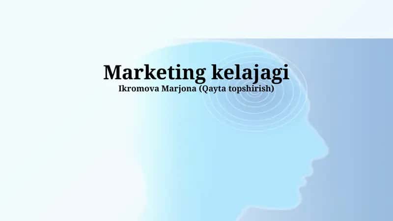 Marketing kelajagi 1