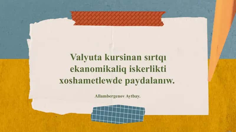 Valyuta kursi va ekonomikaliqlik 1