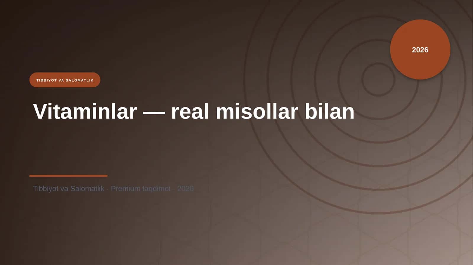 Vitaminlar — real misollar bilan 1