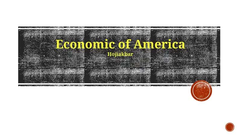 Economic of America 1