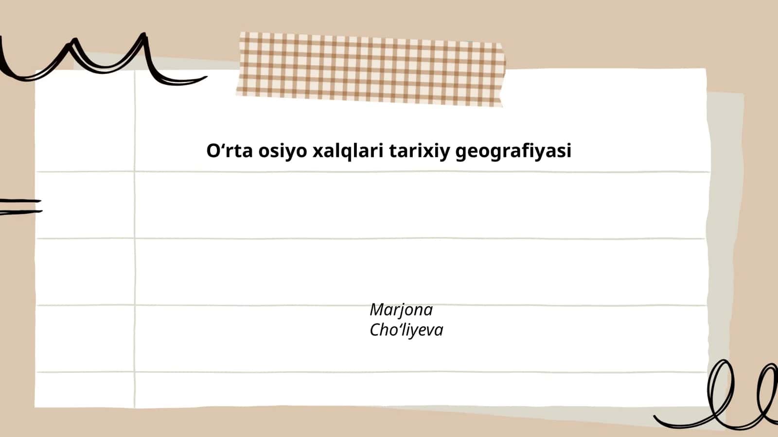 Transoxiana (Ma wara'un-nahr)ning tarixiy geografiyasi 1
