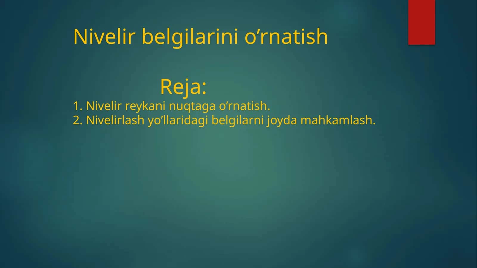 Нивелирлашда рейка 1