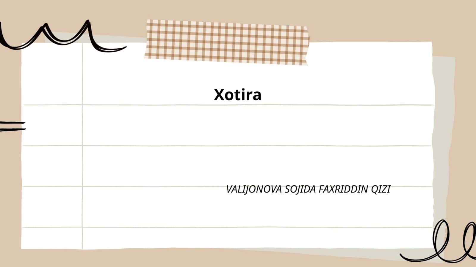 Xotira 1