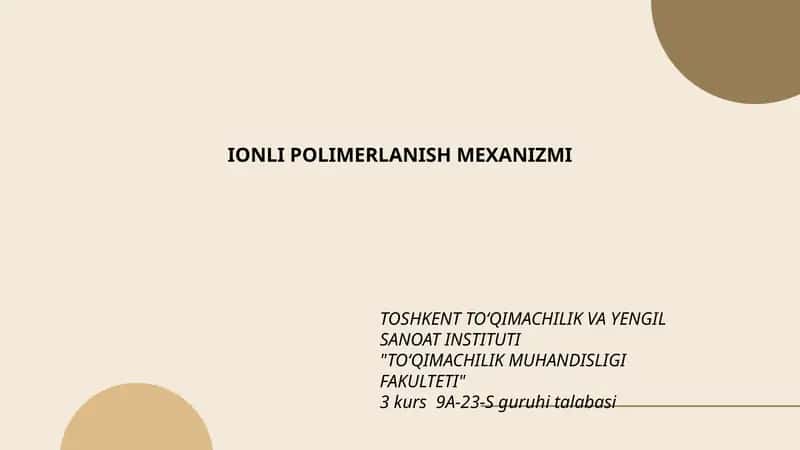 IONLI POLIMERLANISH MEXANIZMI 1