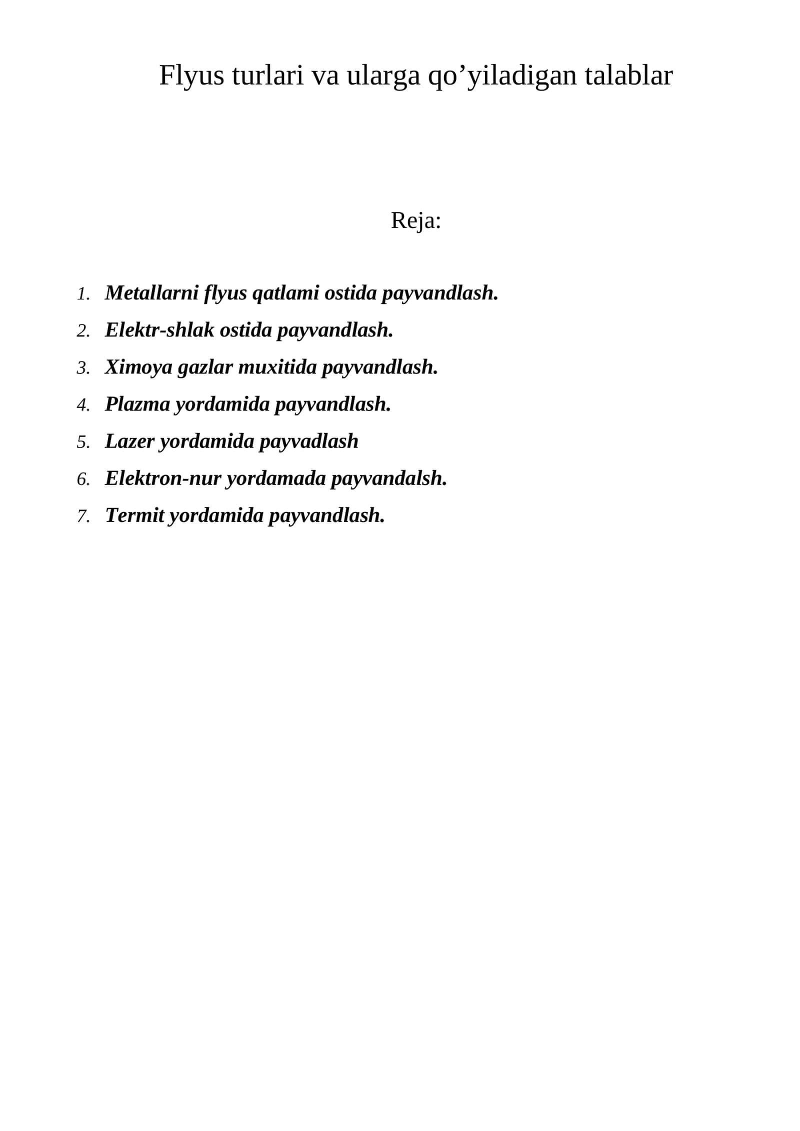 Metallarni flyus qatlami ostida payvandlash 1