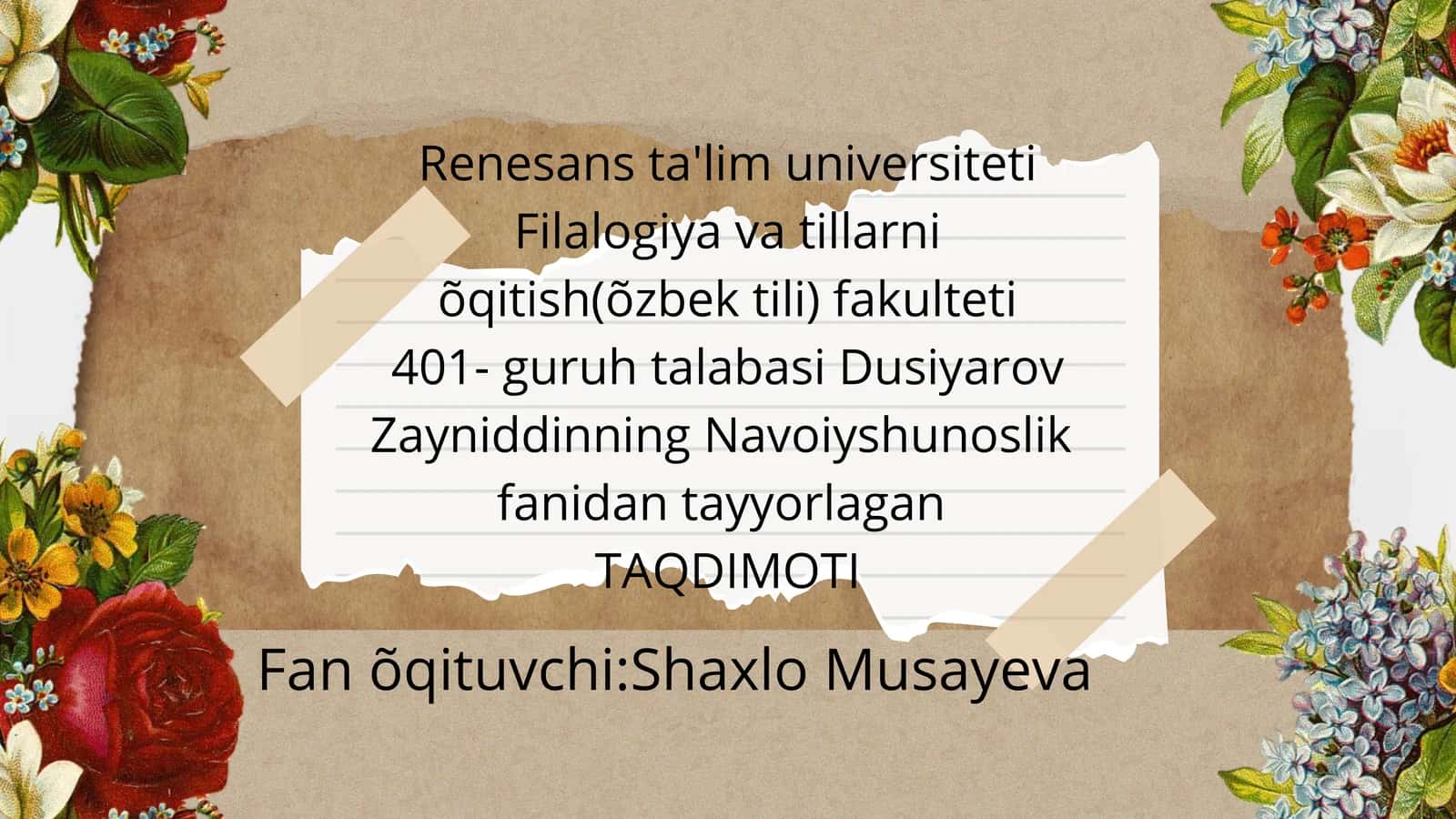 Navoiyning ilmiy-nasriy asarlari 1