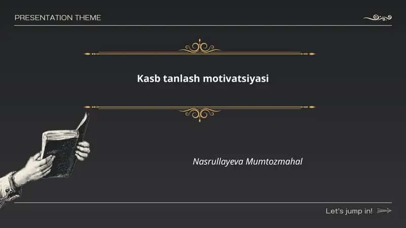 Kasb tanlash motivatsiyasi 1
